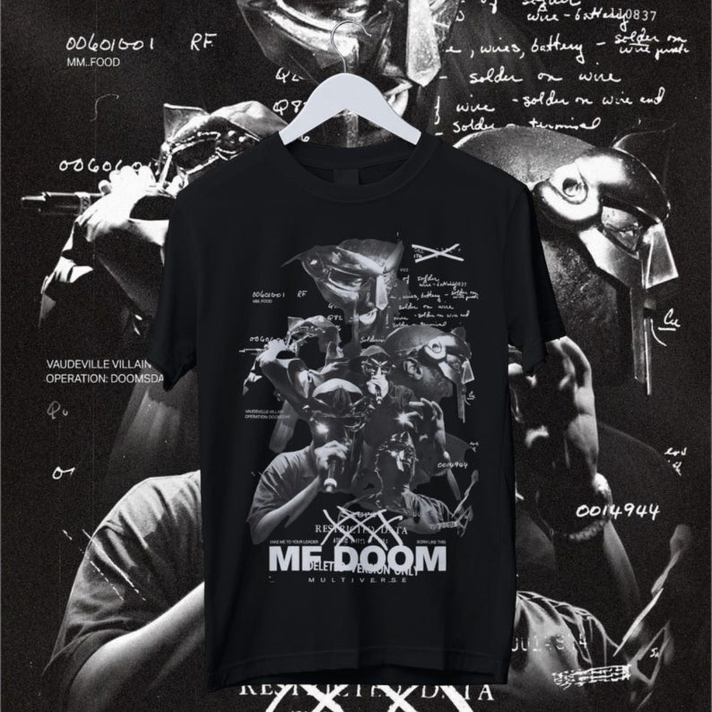 MF Doom Graphic T-Shirt - Tribute To Hip Hop Legend - Iconic Masked Rapper